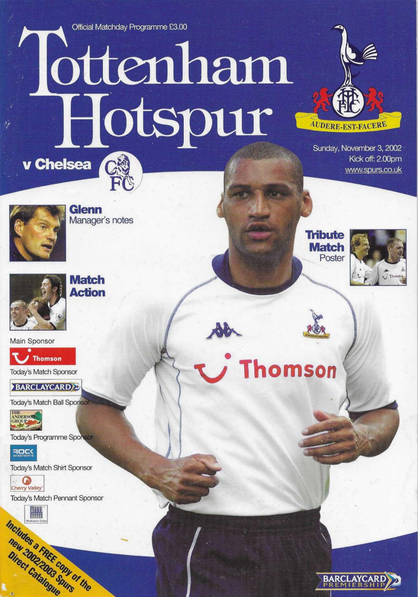 TOTTENHAM HOTSPUR v CHELSEA 2002/03